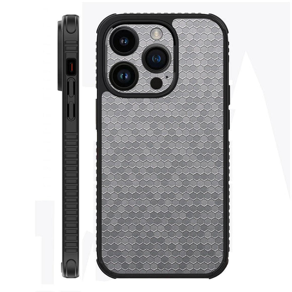 iPhone 14 Pro Max Case Honeycomb Series Silver