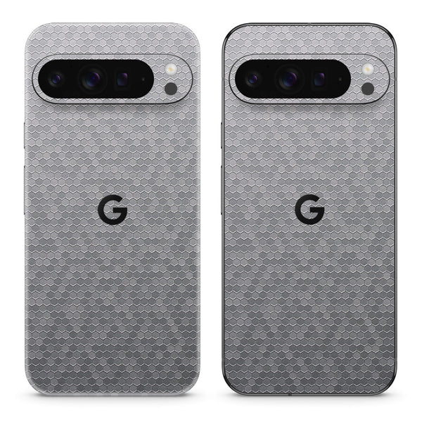 Pixel 10 Pro XL Honeycomb Series Silver Skin