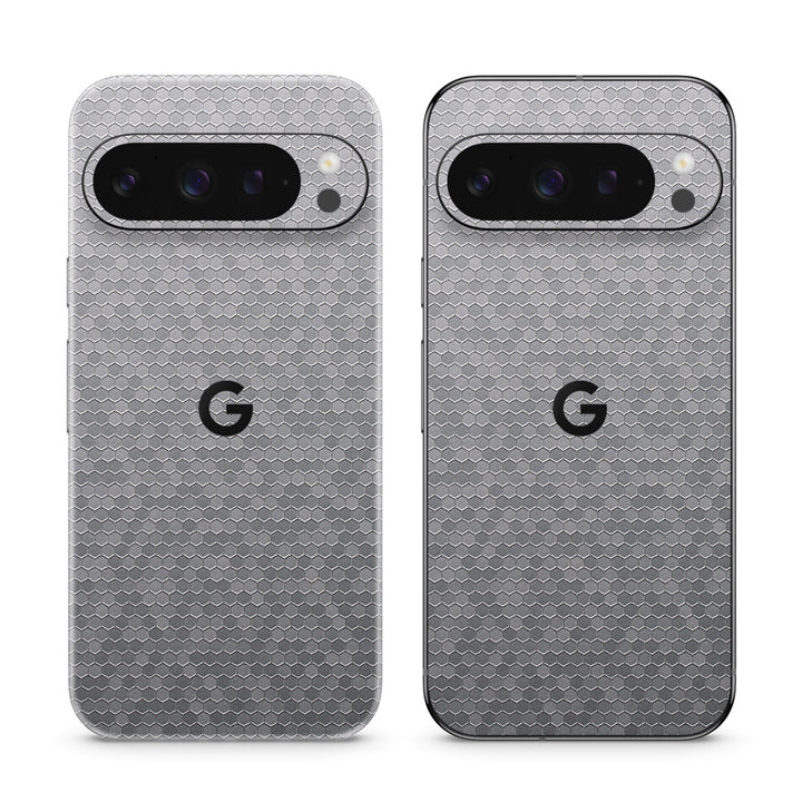 Pixel 10 Pro Honeycomb Series Silver Skin