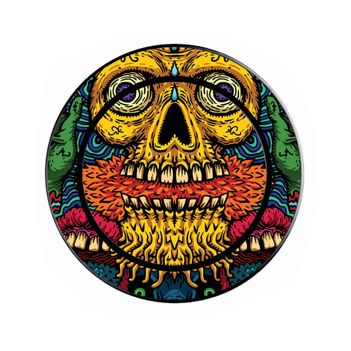 Magnetic Phone Grip with Stand Horror Series Color Skull 