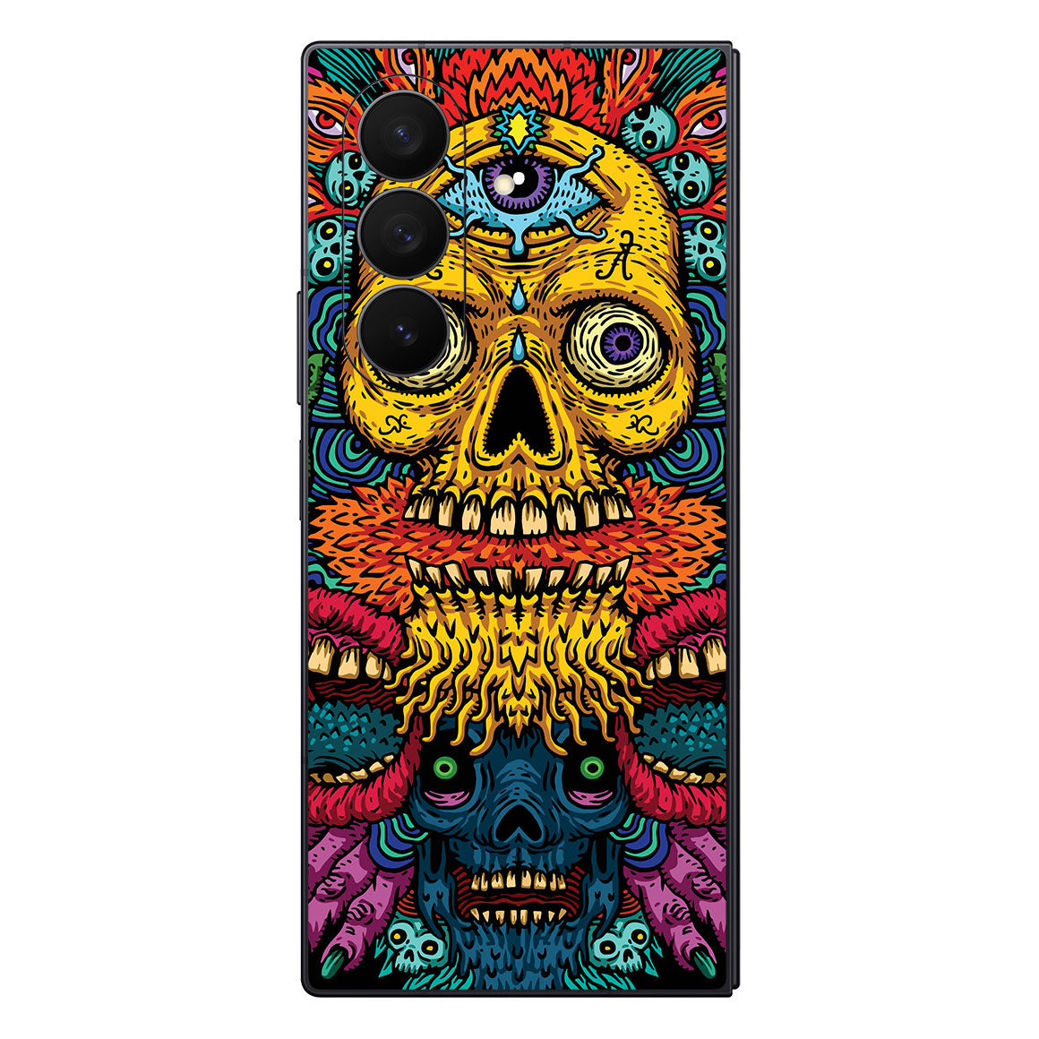 Galaxy Z Fold 7 Horror Series Color Skull Skin