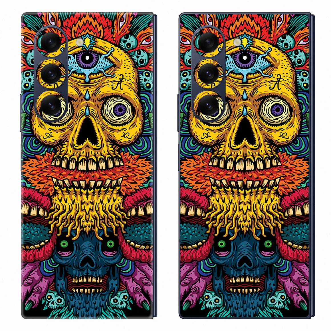 Galaxy Z Fold 6 Horror Series Color Skull Skin