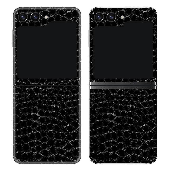 Galaxy Z Flip 5 Leather Series BlackAlligator Skin