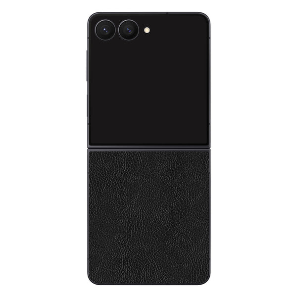 Galaxy Z Flip8 Leather Series Black Skin