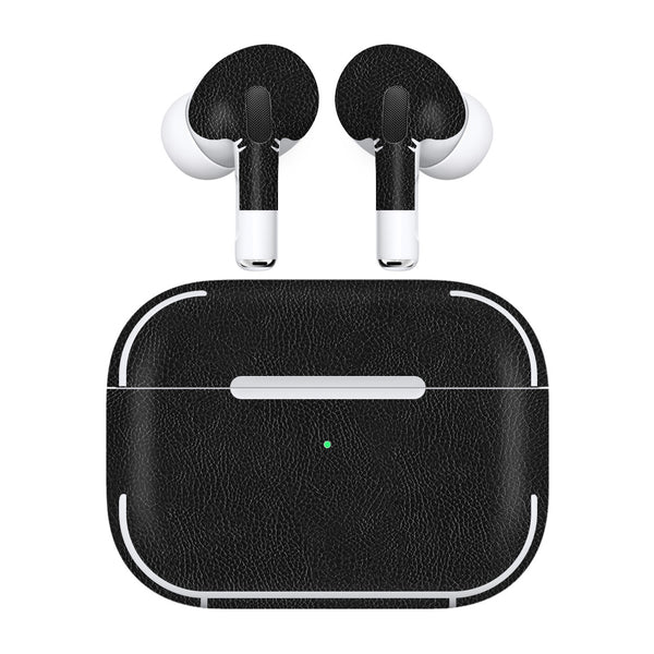 AirPods Pro 3 Leather Series Black Skin