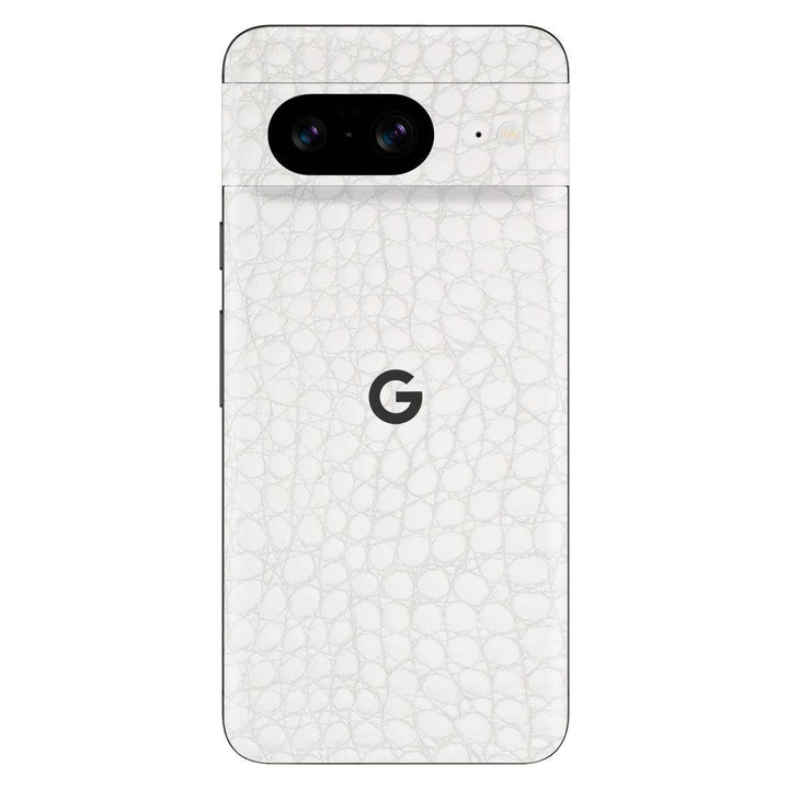 Google Pixel 8 Leather Series WhiteAlligator Skin