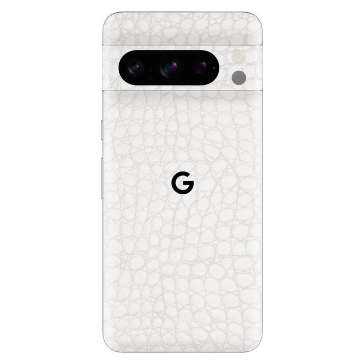 Google Pixel 8 Pro Leather Series WhiteAlligator Skin