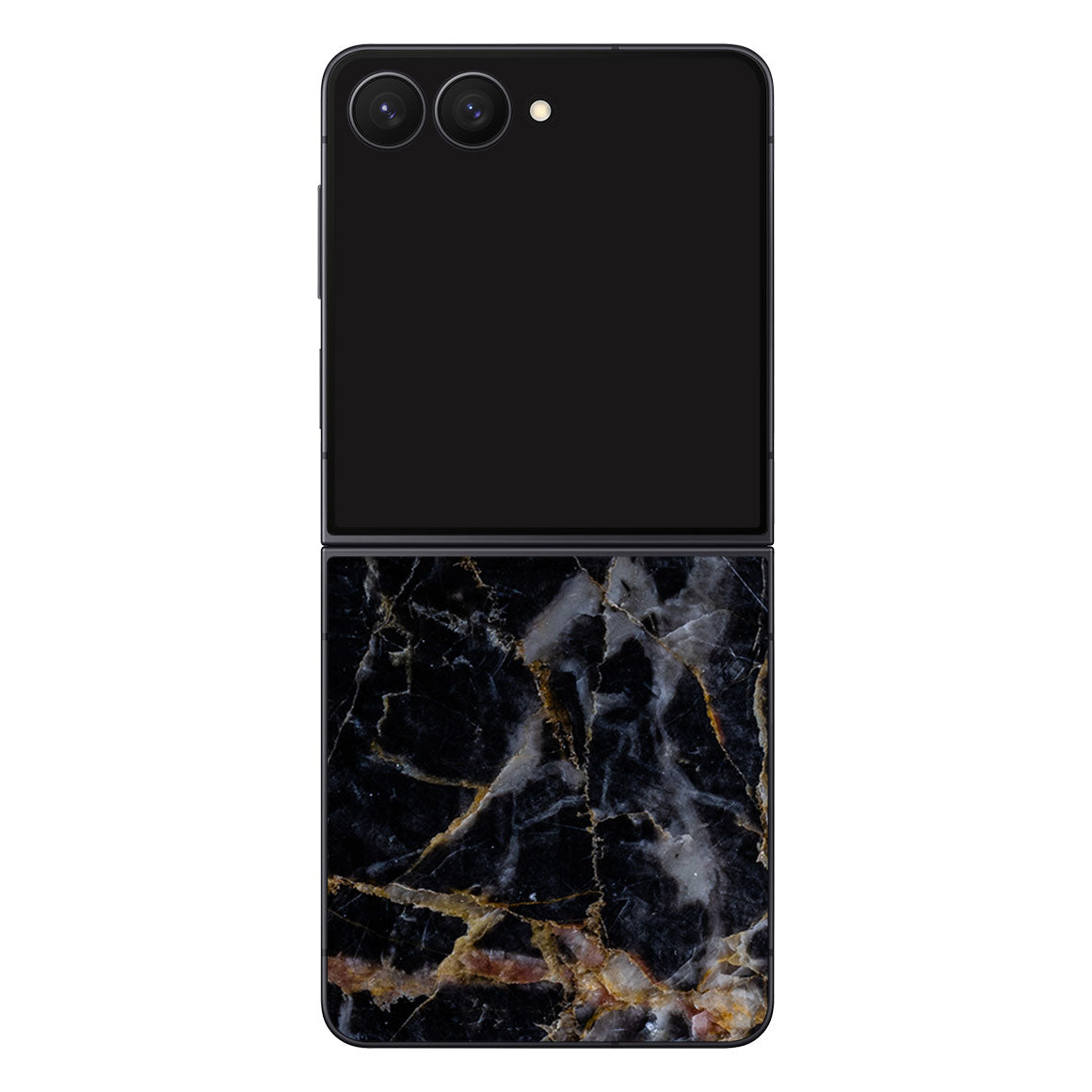 Galaxy Z Flip8 Marble Series Black Gold Skin