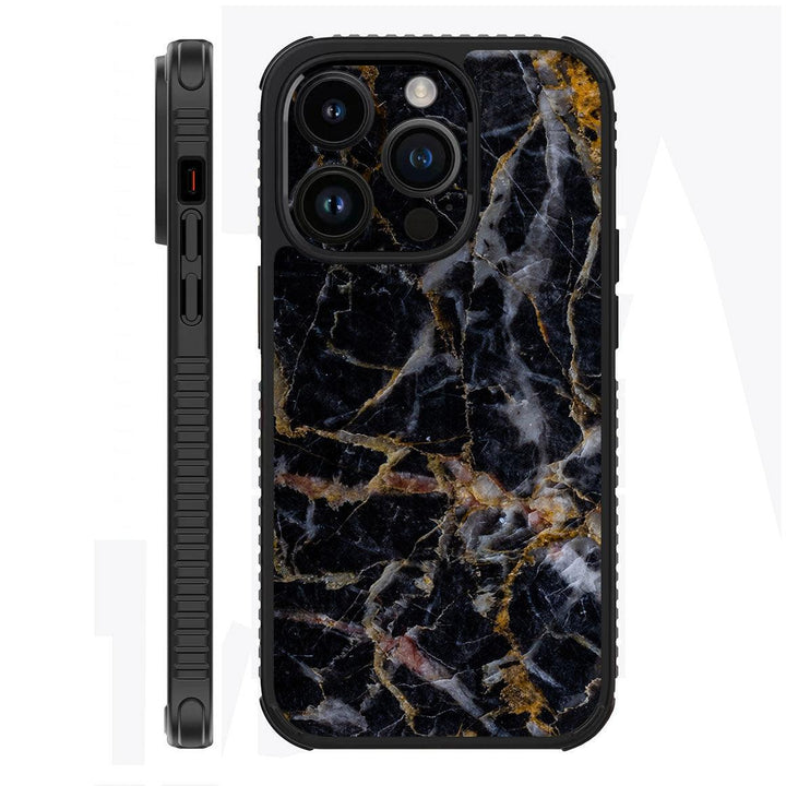 iPhone 14 Pro Case Marble Series Black Gold