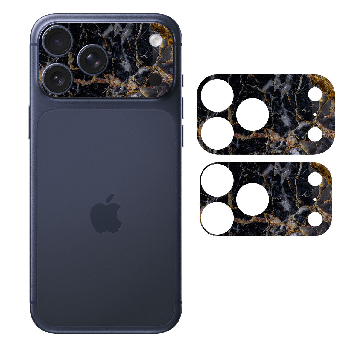 iPhone 17 Pro Max Camera Bar (Plateau) Marble Series Black Gold