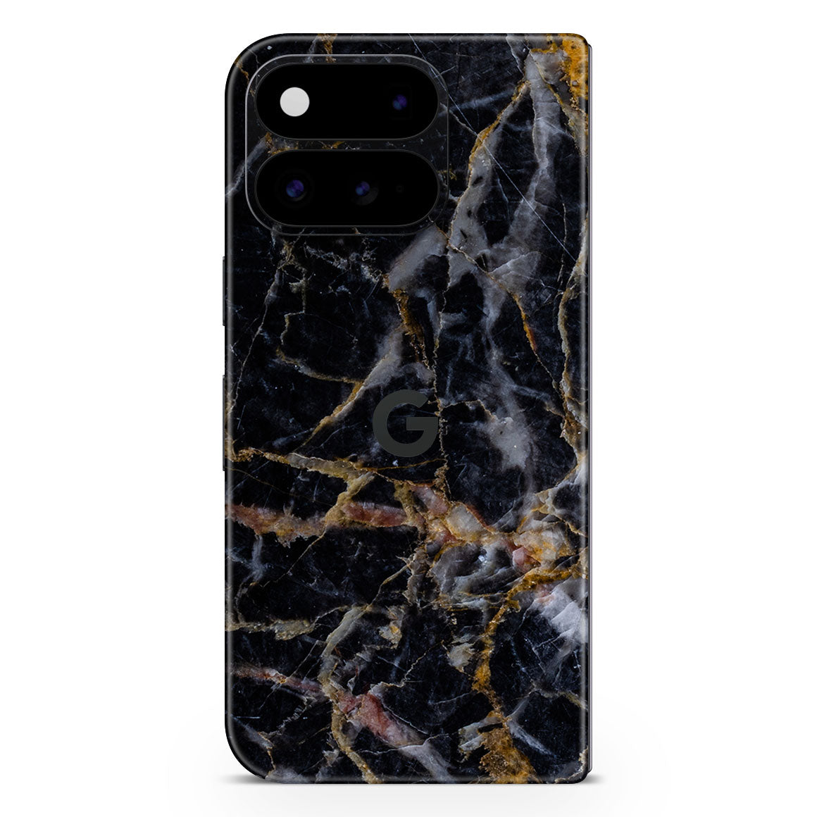 Pixel 11 Pro Fold Marble Series Black Gold Skin