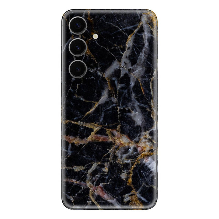 Galaxy S24 Plus Marble Series Black Gold Skin