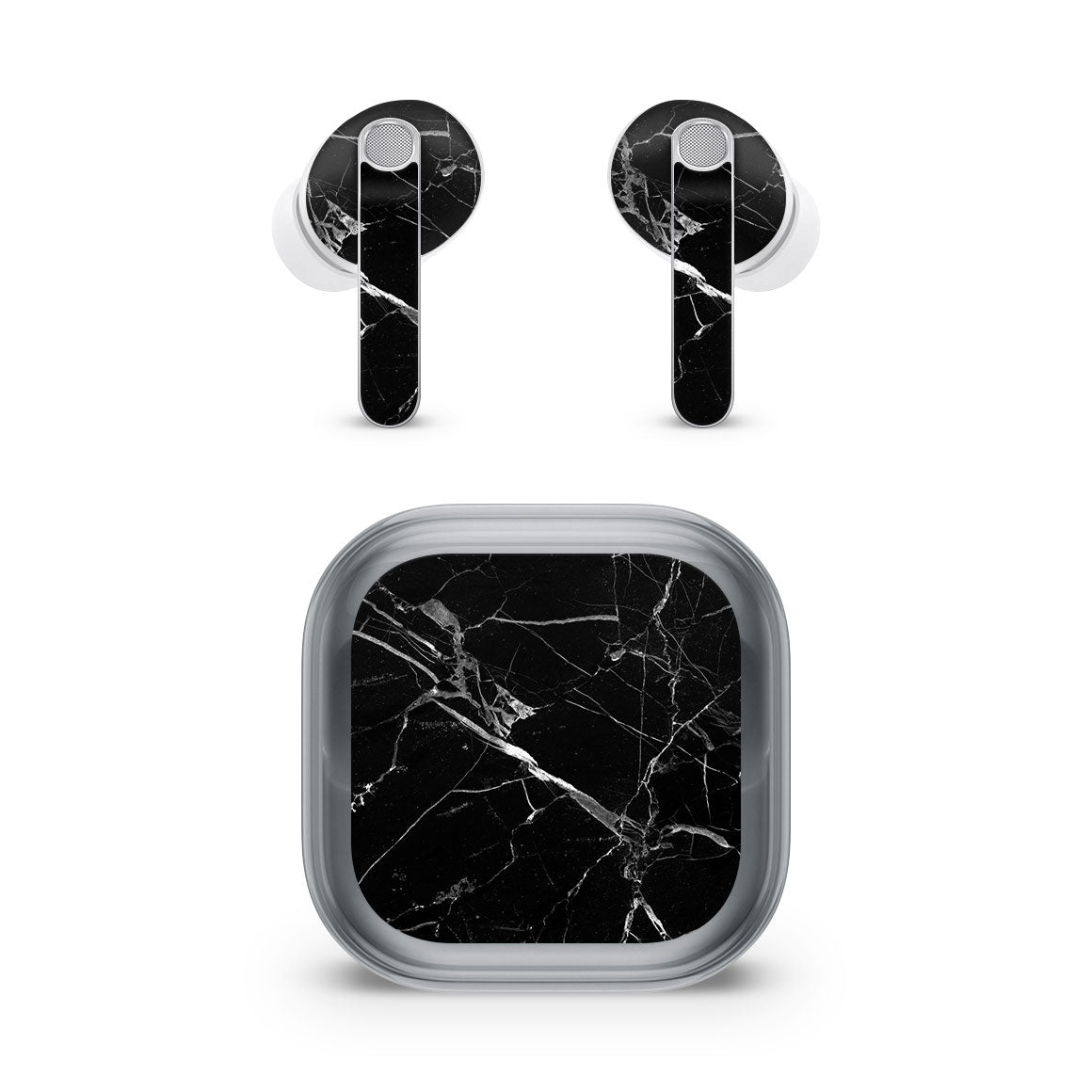Galaxy Buds4 Pro Marble Series Black Skin