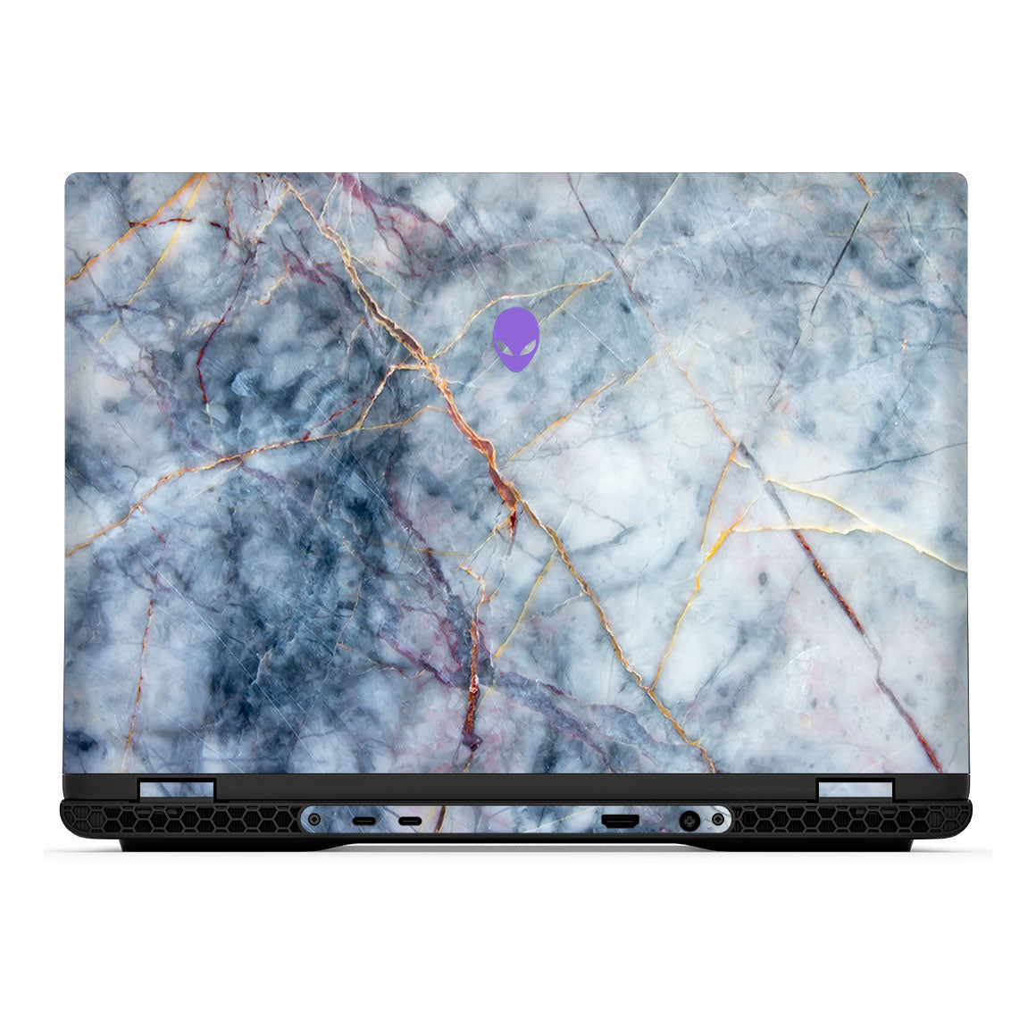 Alienware m16 R2 Marble Series Blue Gold Skin