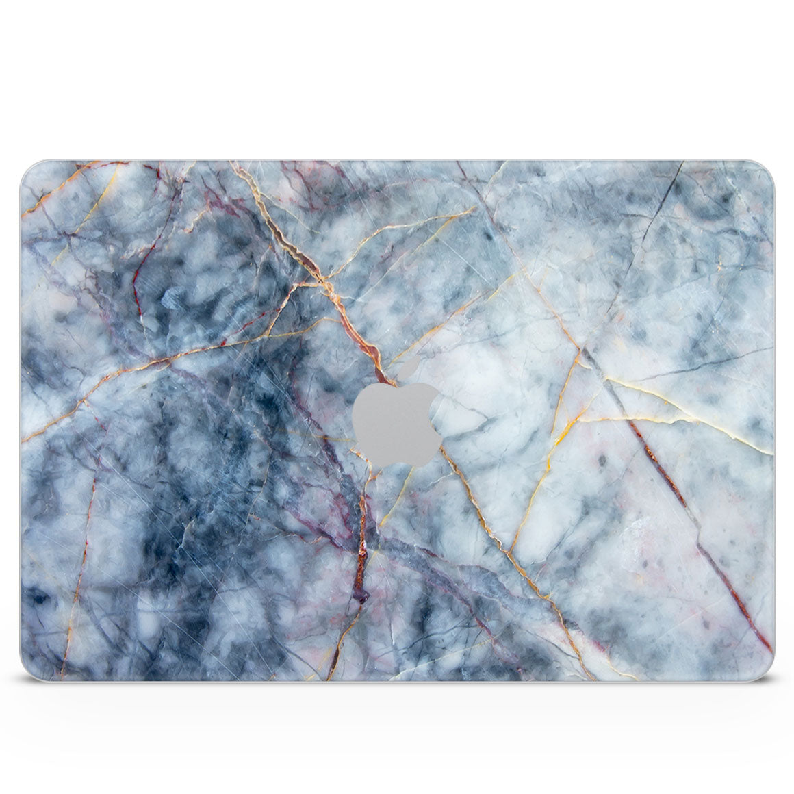 MacBook Neo Marble Series Blue Gold Skin