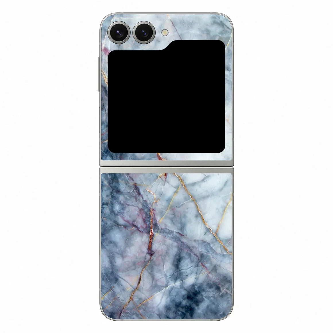 Galaxy Z Flip 6 Marble Series Blue Gold Skin