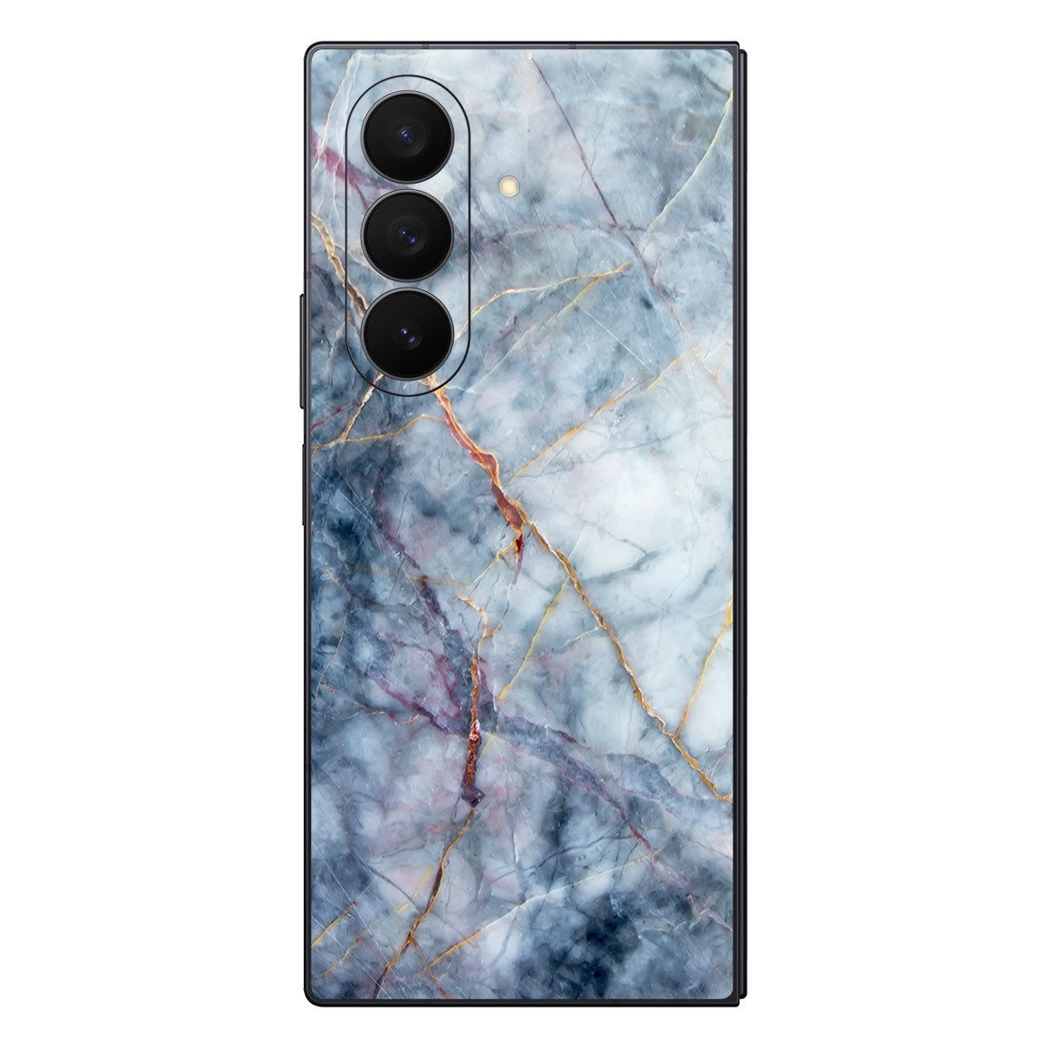 Galaxy Z Fold 7 Marble Series Blue Gold Skin