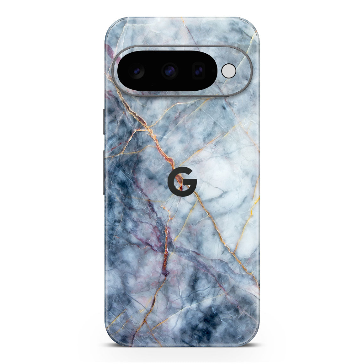 Pixel 11 Marble Series Blue Gold Skin