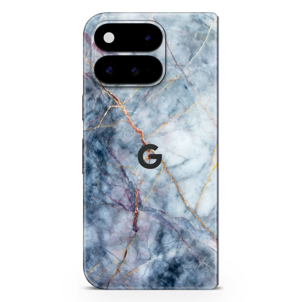 Pixel 11 Pro Fold Marble Series Blue Gold Skin
