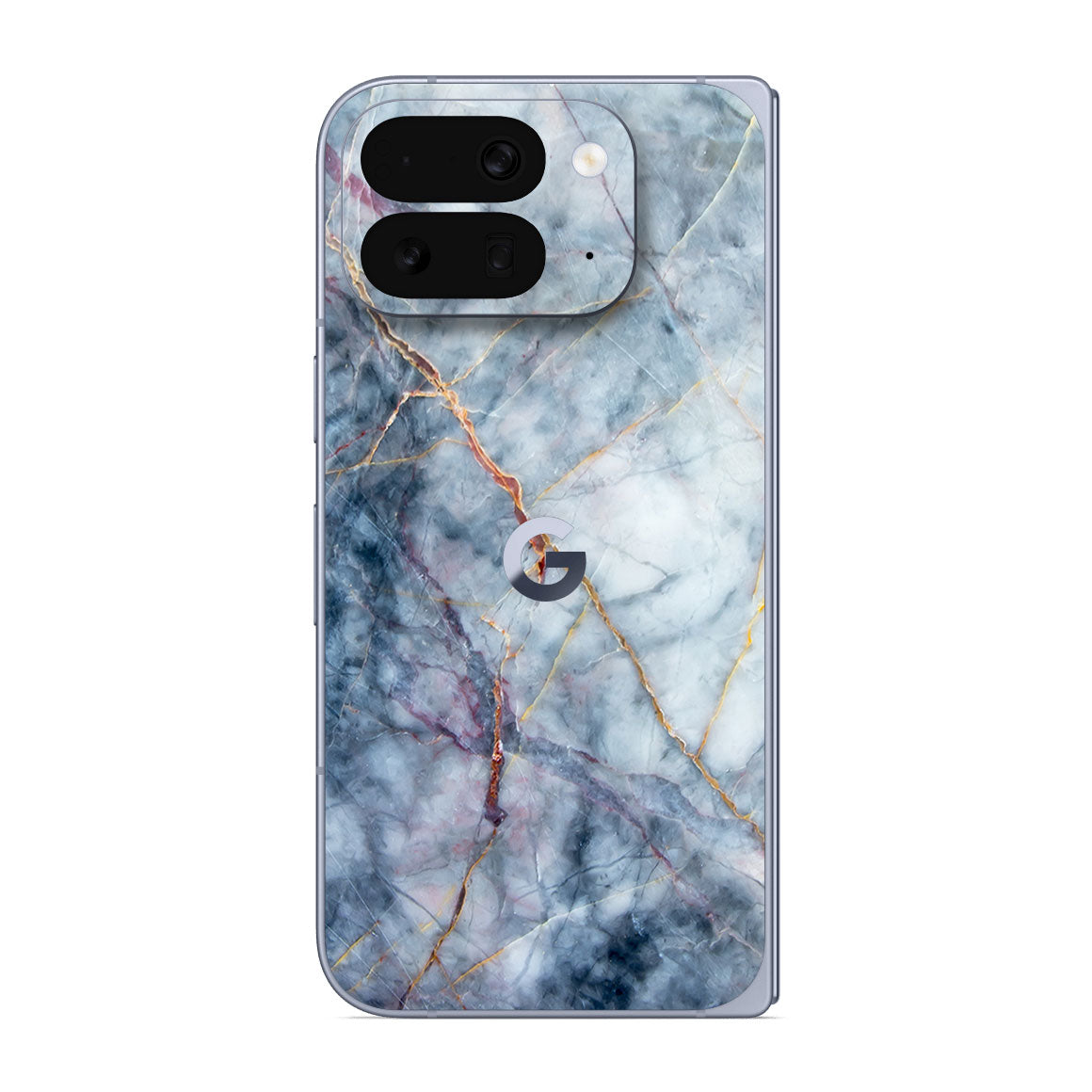 Pixel 10 Pro Fold Marble Series Blue Gold Skin