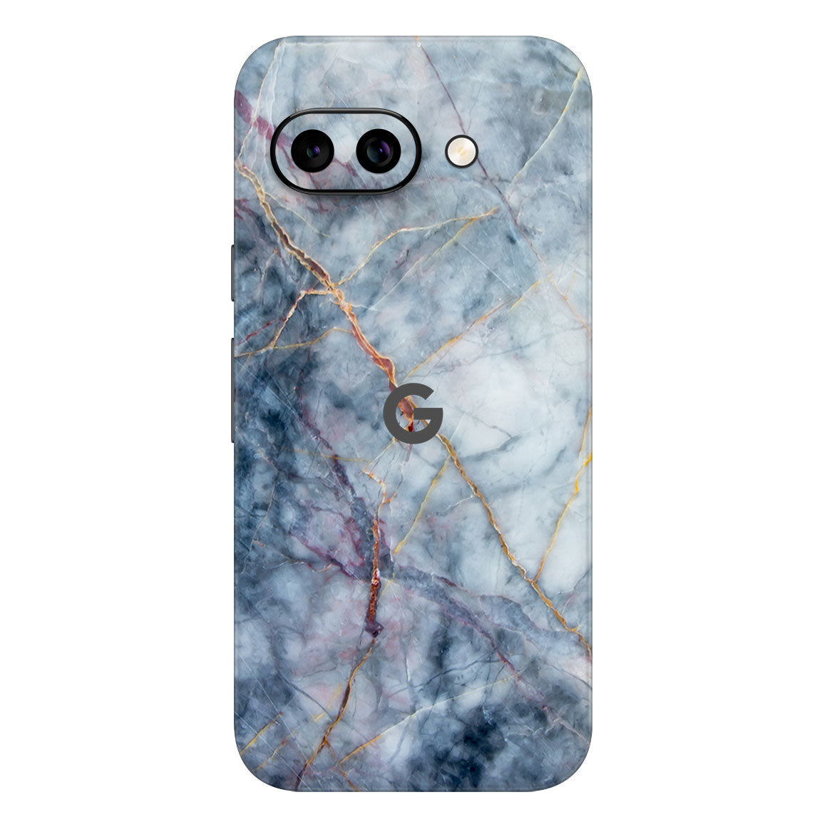 Pixel 9a Marble Series Blue Gold Skin