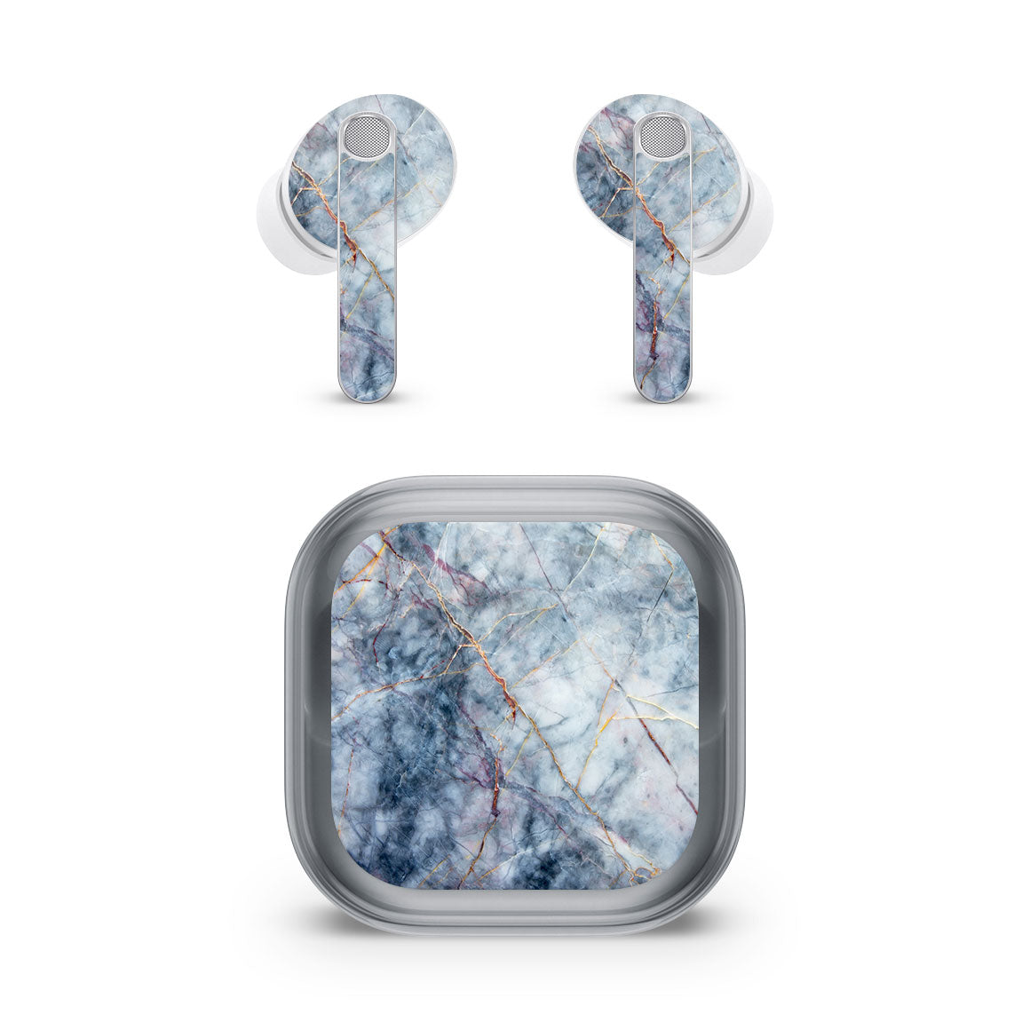 Galaxy Buds4 Pro Marble Series Blue Gold Skin