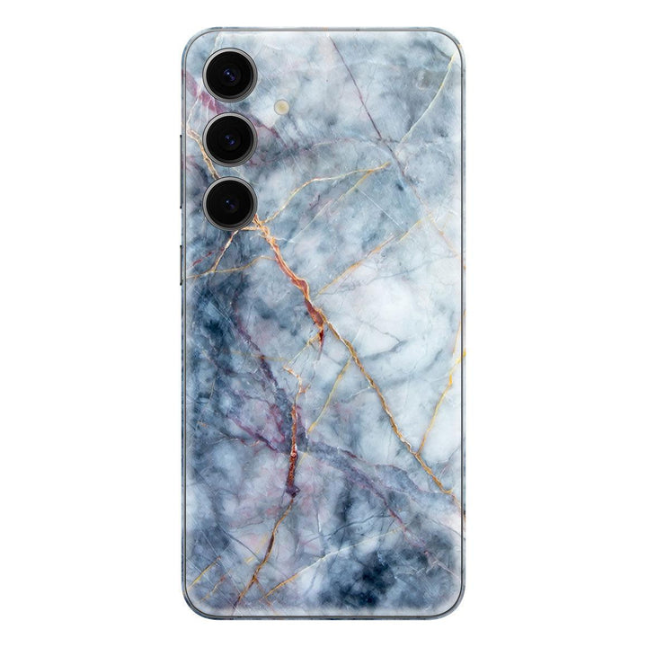 Galaxy S24 Marble Series Blue Gold Skin