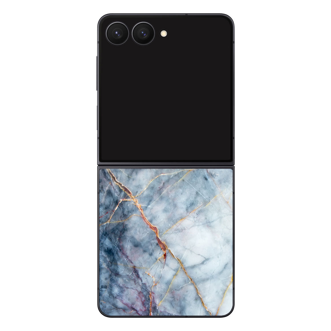 Galaxy Z Flip8 Marble Series Blue Gold Skin