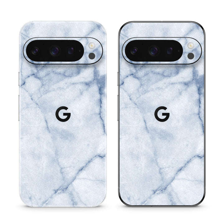 Pixel 10 Pro Marble Series Blue Skin