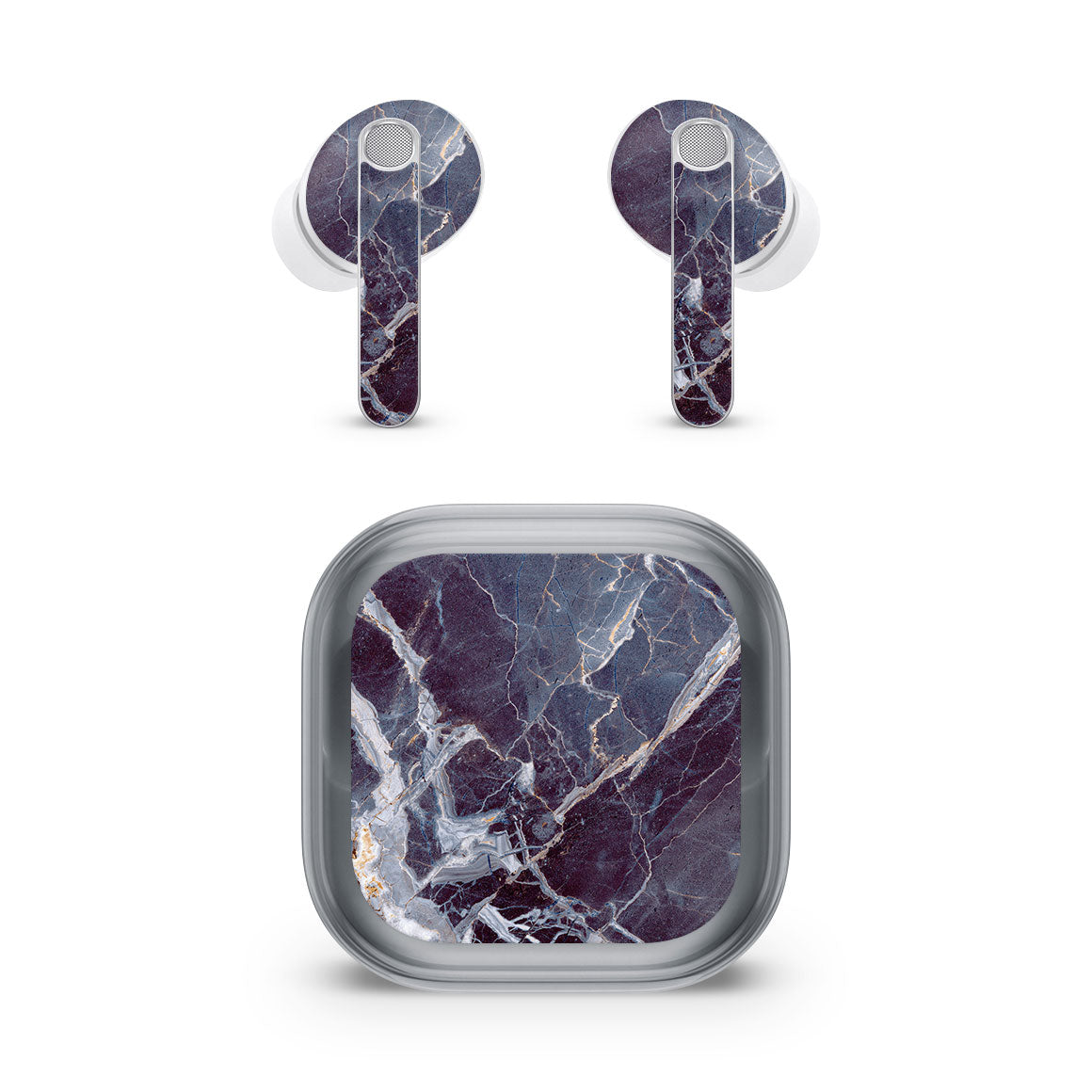 Galaxy Buds4 Pro Marble Series Dark Blue Skin