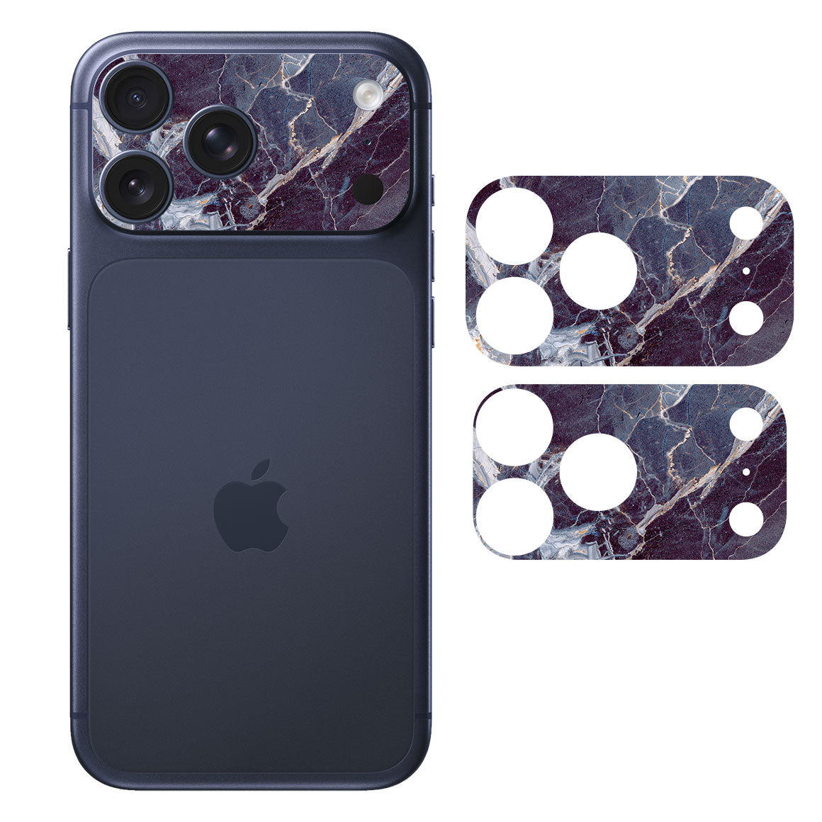 iPhone 17 Pro Max Camera Bar (Plateau) Marble Series Dark Blue
