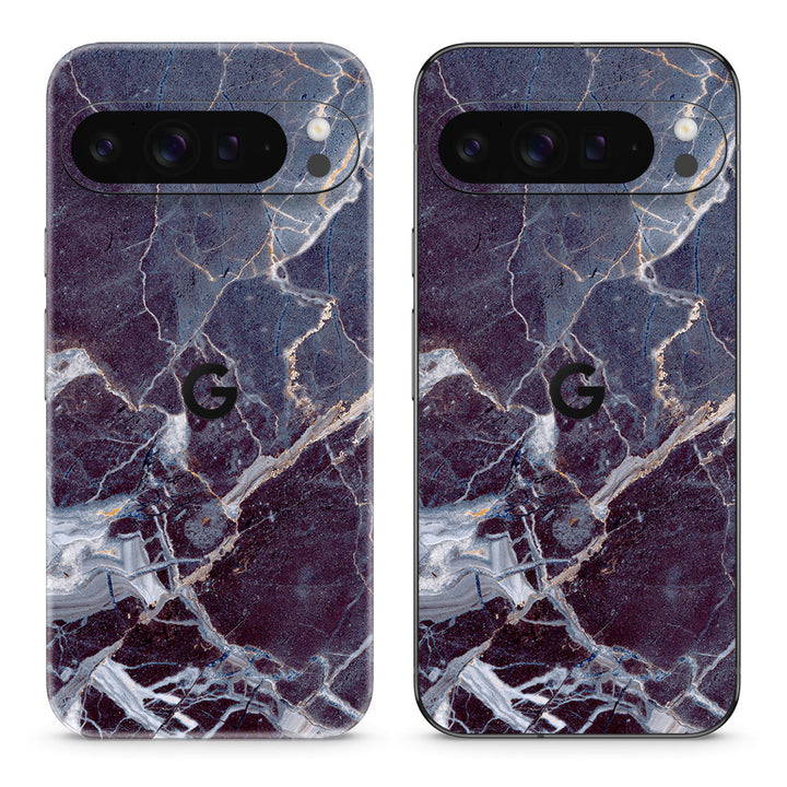 Pixel 10 Pro XL Marble Series Dark Blue Skin