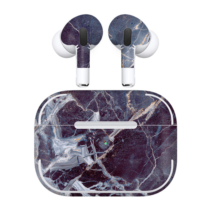 AirPods Pro 3 Marble Series Dark Blue Skin
