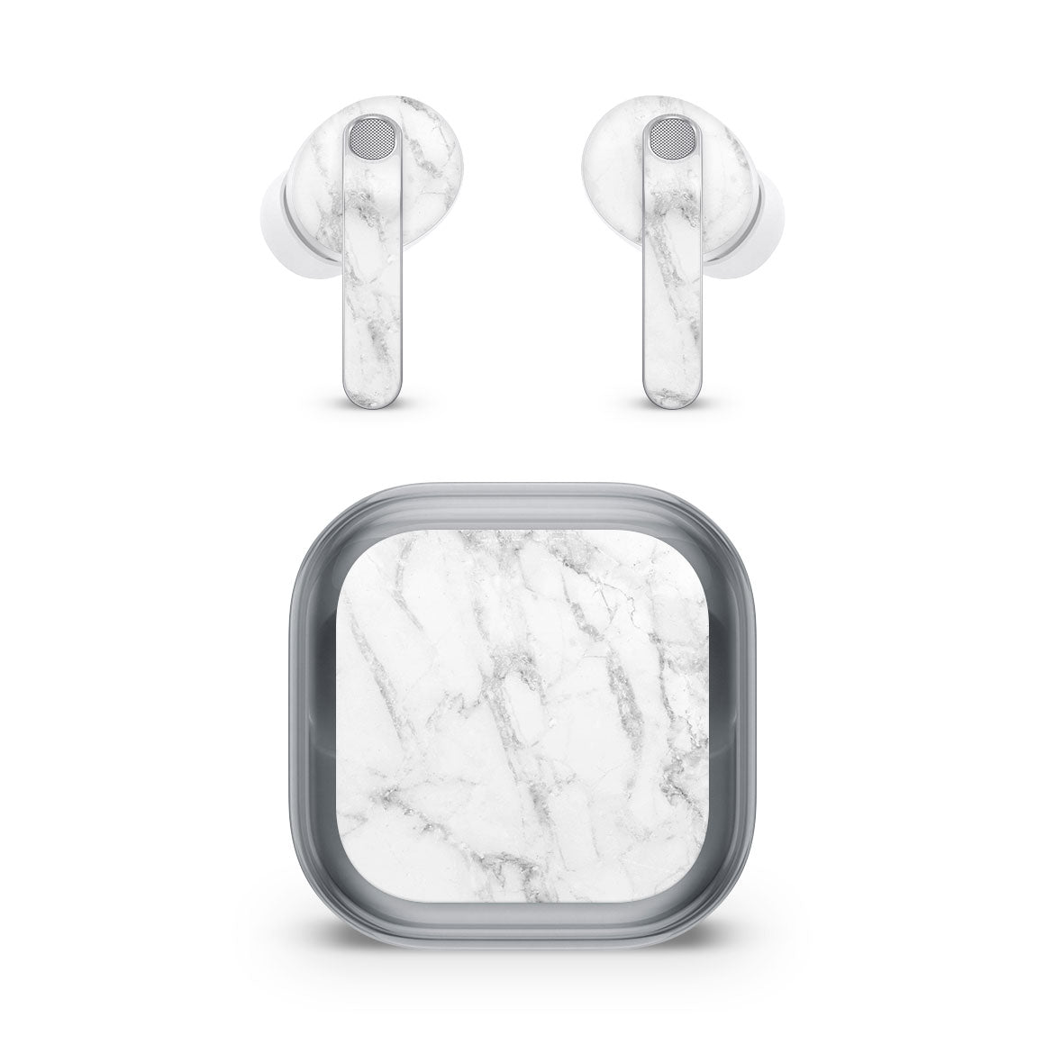 Galaxy Buds4 Pro Marble Series White Skin