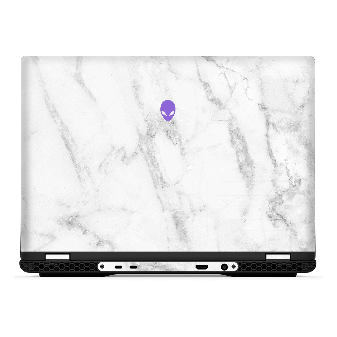 Alienware m16 R2 Marble Series White Skin