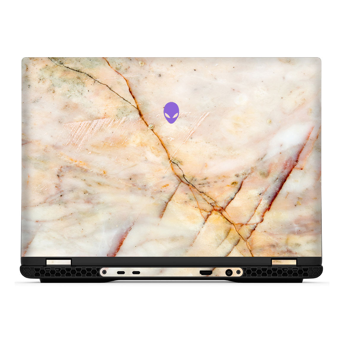 Alienware m16 R2 Marble Series Yellow Skin