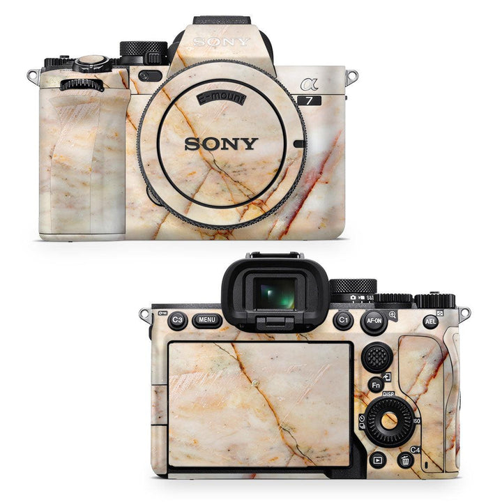 Sony A7 IV Mirrorless Camera Marble Series Skins - Slickwraps