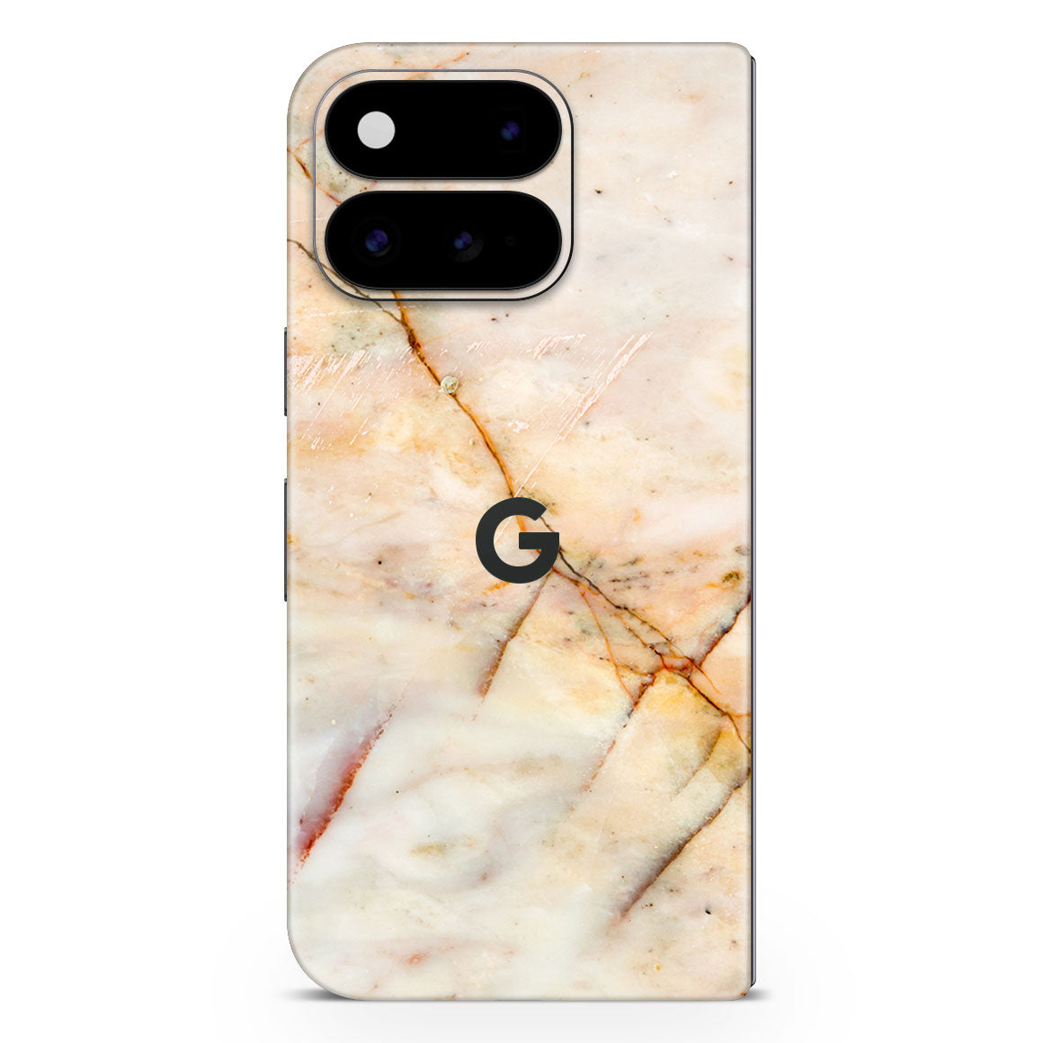 Pixel 11 Pro Fold Marble Series Yellow Skin