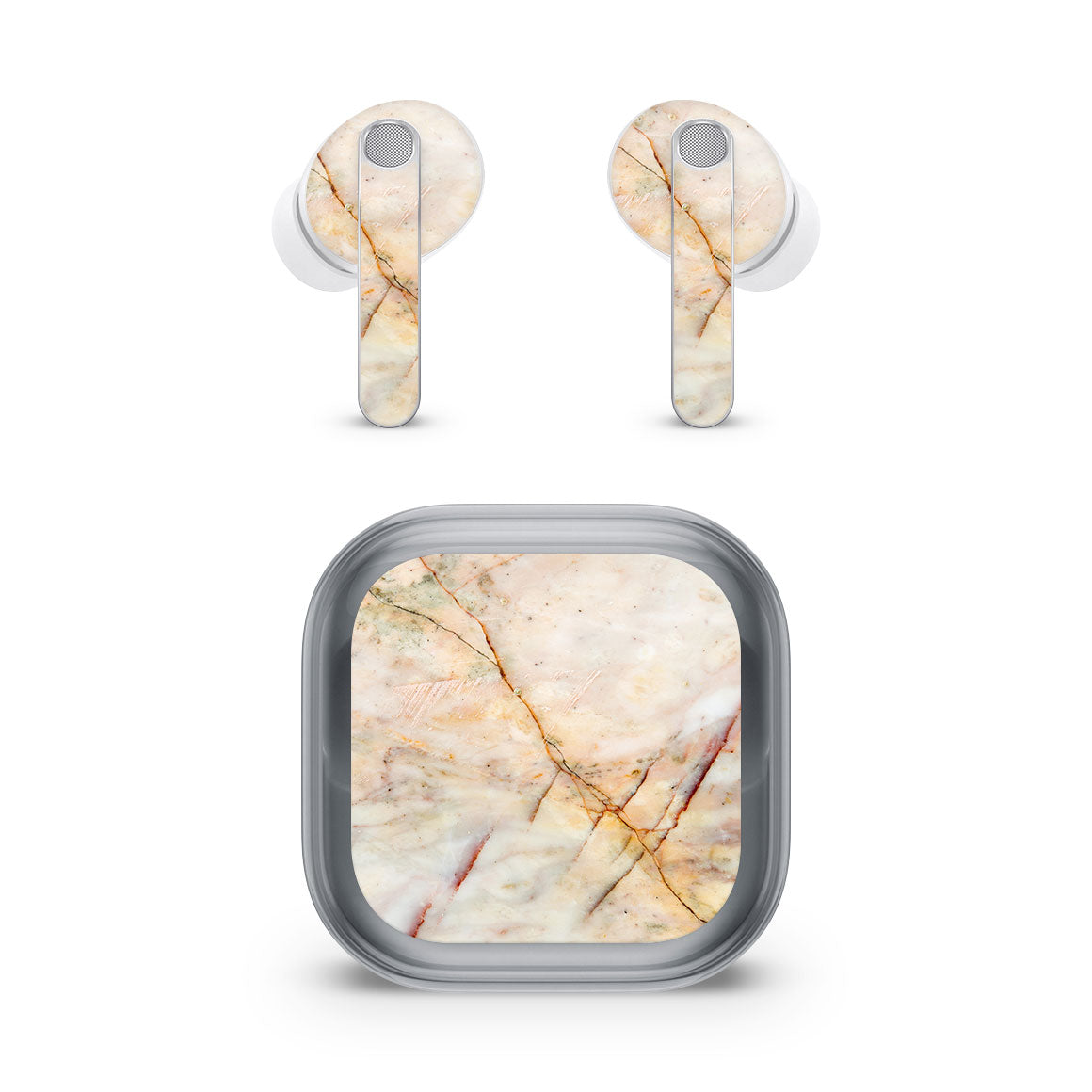 Galaxy Buds4 Pro Marble Series Yellow Skin