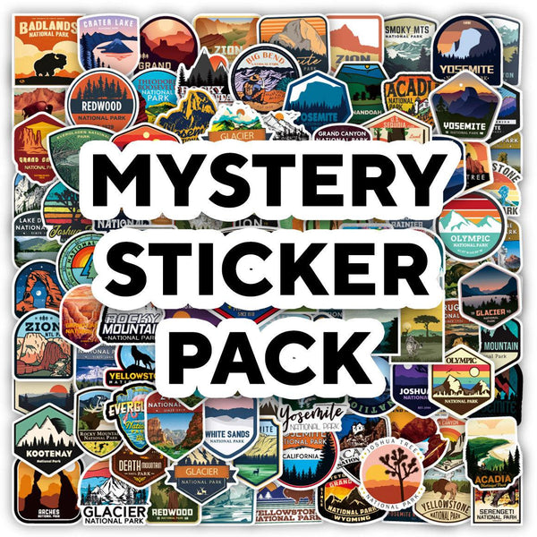 National Parks + Outdoor Adventure - Mystery Sticker Pack - 113 pcs