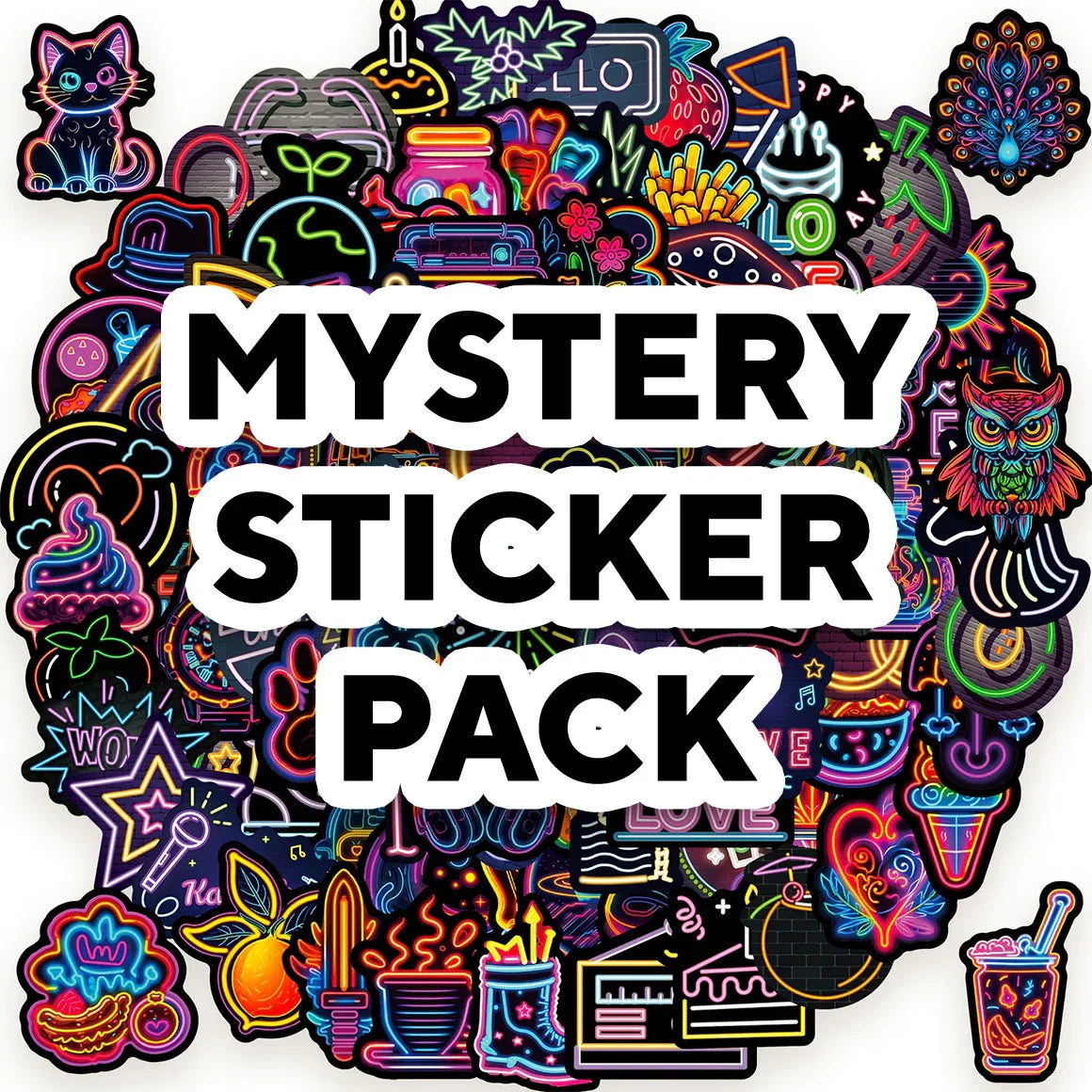 Neon Sticker Sample Neon - Mystery Sticker Pack - 100pcs – Slickwraps