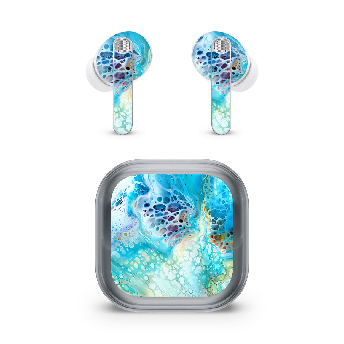 Galaxy Buds4 Pro Oil Paint Series Arctic Waves Skin