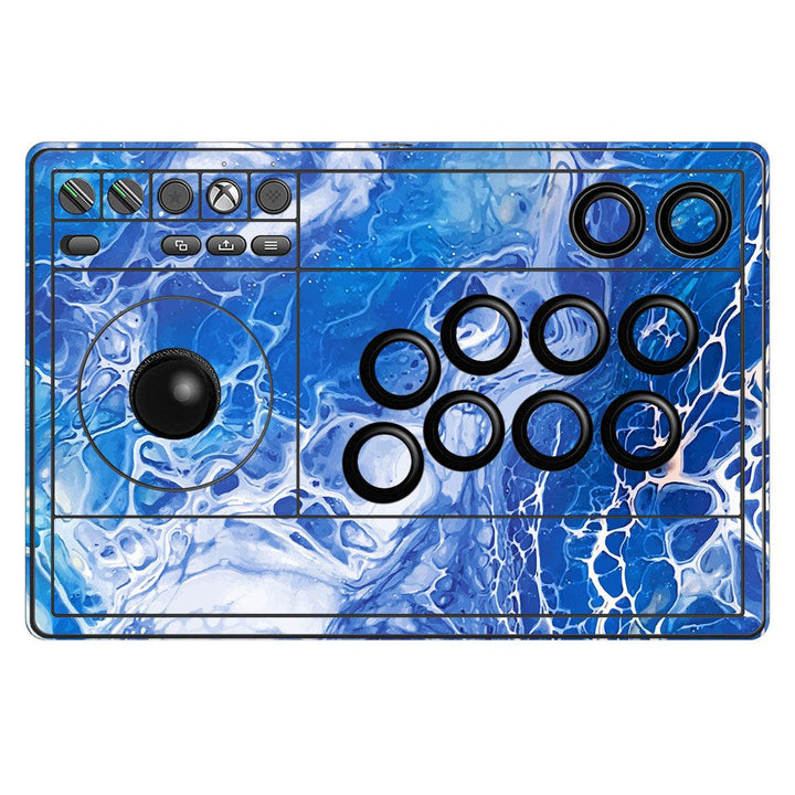 8Bitdo Arcade Stick for Xbox Oil Paint Series Blue Waves Skin