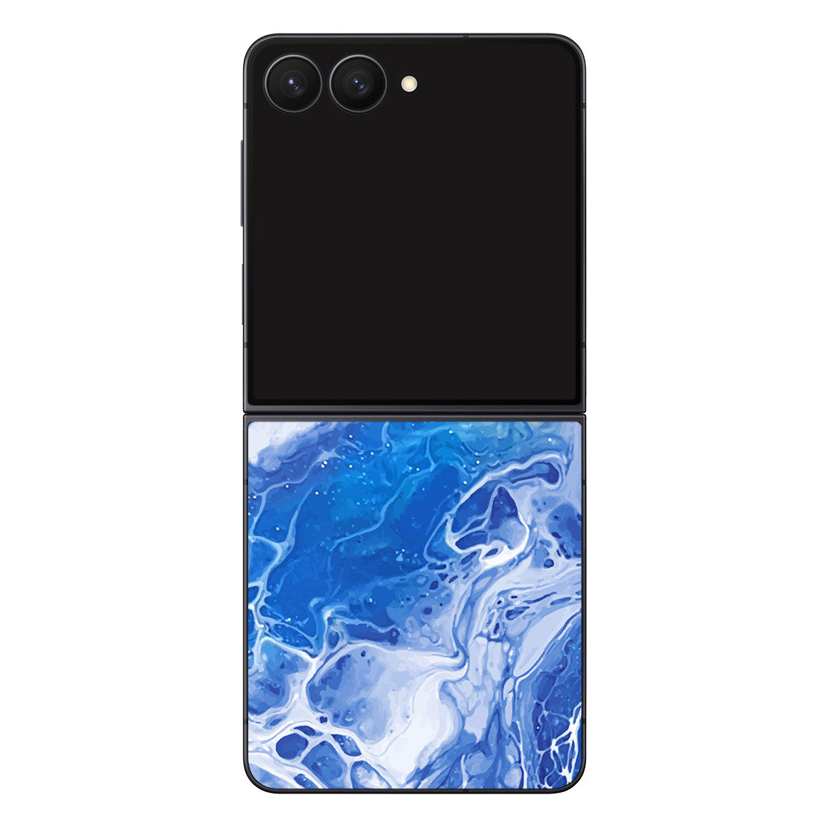 Galaxy Z Flip8 Oil Paint Series Blue Waves Skin