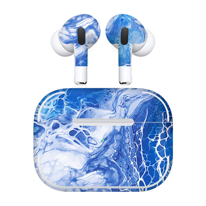 AirPods Pro 3 Oil Paint Series Blue Waves Skin
