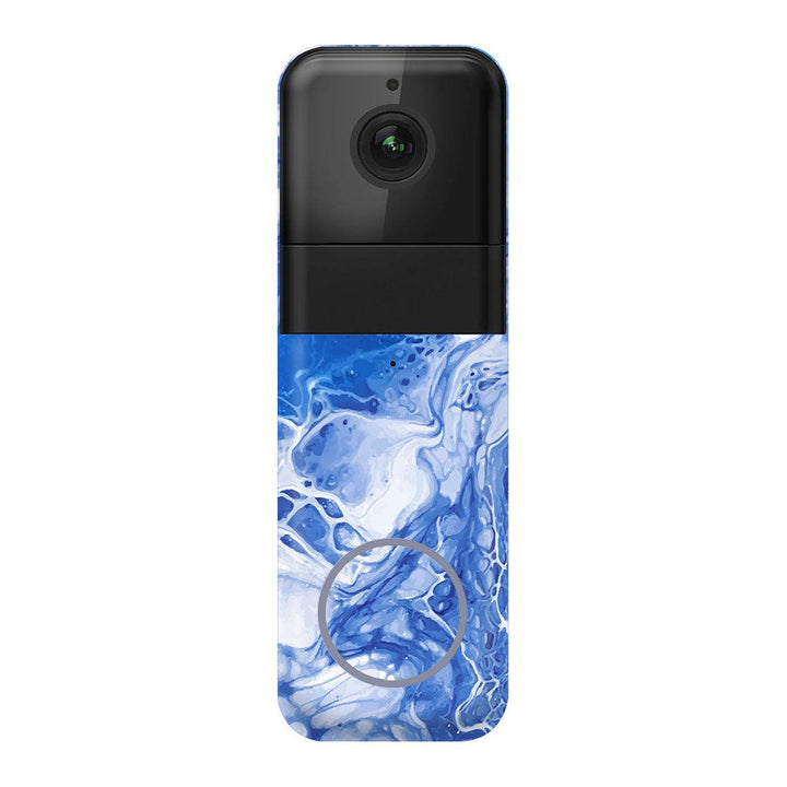 Wyze Video Doorbell Pro Oil Paint Series Blue Waves Skin