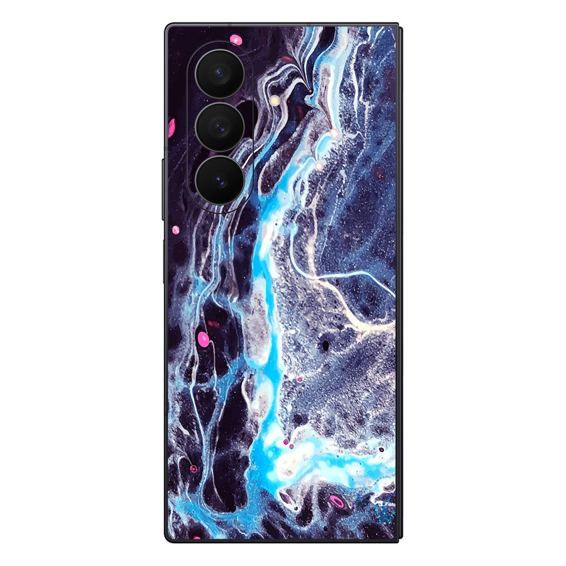 Galaxy Z Fold 7 Oil Paint Series Dark Waves Skin