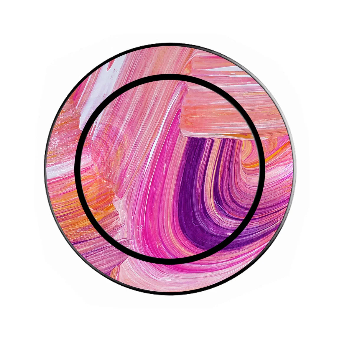 Magnetic Phone Grip with Stand Oil Paint Series Pink Brushed 