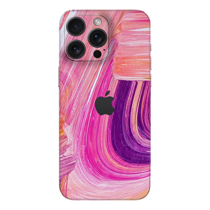 iPhone 15 Pro Max Oil Paint Series Pink Brushed