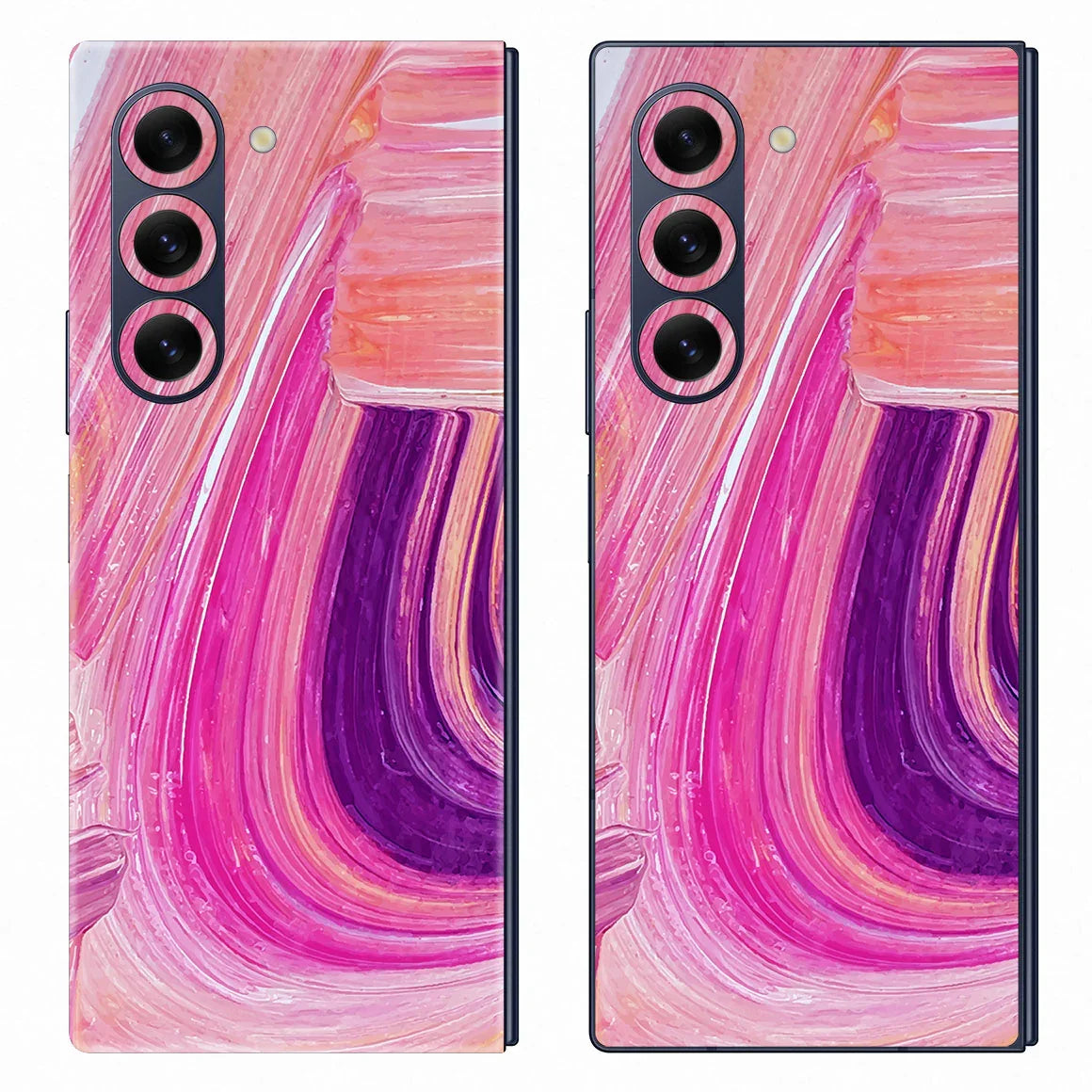 Galaxy Z Fold 6 Oil Paint Series Pink Brushed Skin